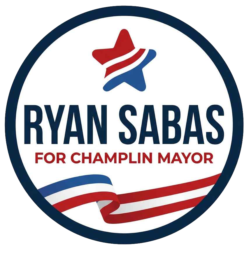 Ryan Sabas for Champlin Mayor campaign logo